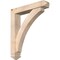Ekena Millwork Thorton Arts and Crafts Smooth Bracket w/ Offset Brace, Douglas Fir, 5 1/2"W x 28"D x 32"H BKT0604X28X32THR03SDF - alternate 1